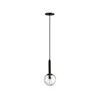 Suspendu incandescent Dainolite Tara TAR-61P-MB-CL 60W 1 lumière noir mat