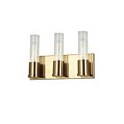 Vanité incandescence Dainolite TBE-123W-AGB Tube 3-Lumières Laiton vieilli 180W