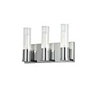 Vanité incandescence Dainolite TBE-123W-PC Tube 3-Lumières Chrome poli 180W