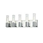 Vanité incandescence Dainolite TBE-225W-PC Tube 5-Lumières Chrome poli 300W
