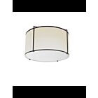 Plafonnier LED à tambour Dainolite Trapezoid TRA-121FH-BK-CRM 2-lumières 80W crème