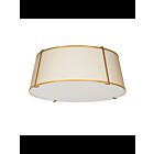Plafonnier LED Dainolite Trapezoid TRA-224FH-GLD-CRM 4-lumières 400W crème