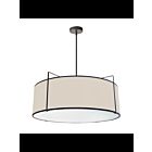 Suspendu Tambour LED Dainolite Trapezoid TRA-244P-BK-CRM 4-lumières 400W crème