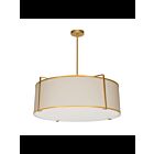 Suspendu Tambour LED Dainolite Trapezoid TRA-244P-GLD-CRM 4-lumières 400W crème