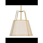Suspendu LED Dainolite Trapezoid TRA-304P-GLD-CRM 4-lumières 400W crème