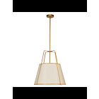 Suspendu LED trapézoïdal Dainolite Trapezoid TRA-331P-GLD-CRM 3-lumières 180W crème