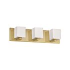 Vanité halogène Dainolite Verona V1230-3W-AGB 180W 3 lumières laiton vieilli