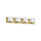 Vanité halogène Dainolite Verona V1230-4W-AGB 240W 4 lumières laiton vieilli