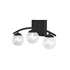 Vanité halogène Dainolite Vanda V13-203W-MB 75W 3 lumières noir mat