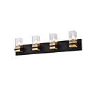 Vanité Dainolite VER-324W-MB-AGB Veronica 4-Lumières Noir mat 240W