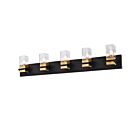 Vanité Dainolite VER-405W-MB-AGB Veronica 5-Lumières Noir mat 300W