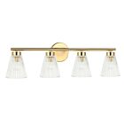 Dainolite VIE-304W-AGB Vienna 4-Lumières 240W Laiton vieilli LED Lumière Vanité