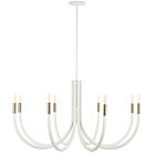 Dainolite WAN-388C-SW-AGB 8-Lumières Blanc sablonneux 480W Lustre LED