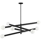 Dainolite WAN-398C-MB 8-Lumières Noir mat 480W Lustre LED