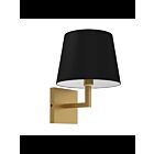 Applique murale à incandescence Dainolite Whitney WHN-91W-AGB-BK 6W 1-Lumière noir