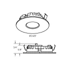 Dals Lighting 4001-CC-GD 3W 2" L'or Luminaire encastré Super Puck