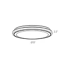 Dals Lighting CFG13-CC-GD 32W L'or Plafonnier encastré