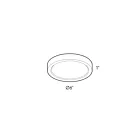Dals Lighting CFLEDR06-CC-BK 30W Noir LED Plafonnier encastré