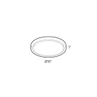Dals Lighting CFLEDR10-CC-GD 11W L'or LED Plafonnier encastré