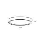 Dals Lighting CFR12-3K-WH Blanc LED Plafonnier encastré