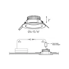 Dals Lighting DCP-DDP4WH 15W 4" Blanc Lumière encastrée