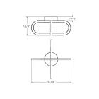 Dals Lighting FDB-CC-GD L'or Plafonnier semi encastré