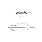 Dals Lighting FGM3-CC-WH 6W 3" Blanc Luminaire encastré à cardan