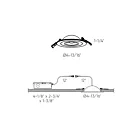 Dals Lighting FGM4-3K-WH 9W 4" Blanc Luminaire encastré à cardan
