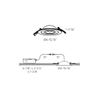 Dals Lighting FGM6-CC-BK 14W 6" Noir Luminaire encastré à cardan
