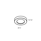 Dals Lighting FMP05-CC-WH Blanc Plafonnier encastré