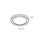 Dals Lighting FMP09-CC-WH Blanc Plafonnier encastré