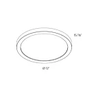 Dals Lighting FMP12-CC-WH Blanc Plafonnier encastré