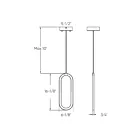 Dals Lighting FPD-CC-GD Atom 23W L'or Suspendu