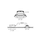 Dals Lighting GBR06-CC-BK 20W 6" Noir Luminaire encastré à cardan
