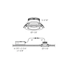 Dals Lighting GBR06-CC-WH 20W 6" Blanc Luminaire encastré à cardan