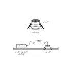 Dals Lighting GBR35-CC-BK 12W 3.5" Noir Luminaire encastré à cardan