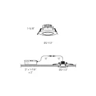 Dals Lighting GMB2-CC-BK 8W 2" Noir Luminaire encastré à cardan