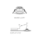 Dals Lighting GMB4-3K-WH 11W 2" Blanc Luminaire encastré à cardan