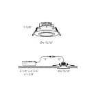 Dals Lighting GMB4-CC-WH 11W 4" Blanc Luminaire encastré à cardan