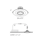 Dals Lighting LEDDOWNG4-CC-BK 8W 4" Noir Luminaire encastré à cardan