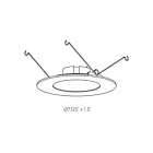 Dals Lighting LEDPNLRTF56-CC-WH 10W 6" Blanc Luminaire encastré rétrofit