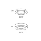 Dals Lighting LEDRDP18-WH 1.7W Blanc LED Rondelle