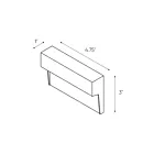 Dals Lighting LEDSTEP001D-WH 3W 4.75" Blanc Lampe de marche horizontale
