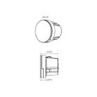 Dals Lighting LEDSTEP004D-CC-WH 3W 3.25" Blanc Lampe de marche ronde