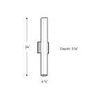Dals Lighting LEDVAN001-CC-24CH 16W Chrome LED Lumière Vanité