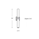 Dals Lighting LEDVAN002-CC-24CH 24W Chrome LED Lumière Vanité