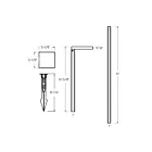 Dals Lighting LSQP-CC-BK 3W 12" Noir Éclairage de sentier