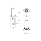 Dals Lighting MFD03-MW-CC-WH 3" Blanc Tête de rail Wattage et CCT sélectionnable