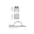Dals Lighting MSL1-CC-BK 3W 2" Noir Spot simple encastré