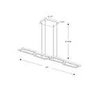 Dals Lighting PDLED120-24-BK PDLED 19W Noir Suspendu